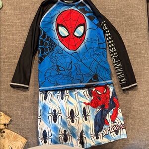 Marvel Boys Spider-Man Swim Set in Blue and Black